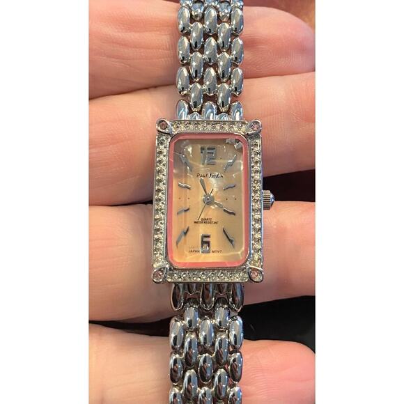 Women's 20mm Silver Tone Paul Jardin Watch, Faceted Crystal - Picture 1 of 4